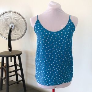 Vintage - 80’s Gaston Jaunet Cami Top with Hearts